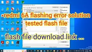 Redmi 6A All Error Solution And Tested Flash File.@SurajTelecom