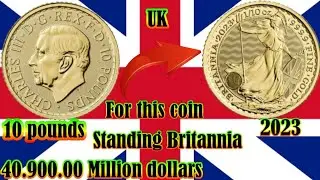 2023 &pound;10 Standing Britannia Coin Worth $40,900?! Rare UK Coin Deep Dive!