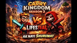 Carrykingdom Season 3 Live||Minecraft Java+Bedrock Lifesteal Best 24/7 SMP Live #shorts #smplive