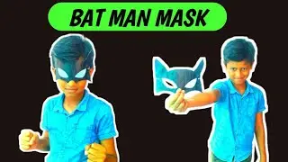 how to make bat man mask for children  (2 minutes draw bat man mask for children)