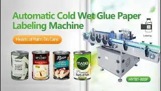 Automatic Label Applicator Cold Wet Glue Paper HYTB1-800P for Hearts of Palm Tin Cans | HENGYUAN