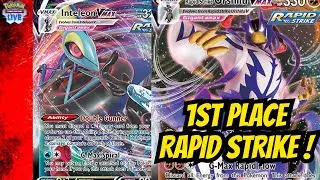1st Rapid Strike Urshifu VMax | Inteleon VMax Deck Profile | Pokemon Trading Card Game Live