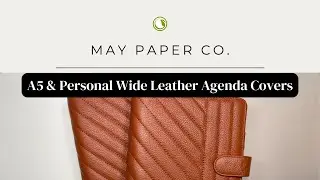 May Paper Co. Leather Agenda Covers - A5 & Personal Wide in Cinnamon
