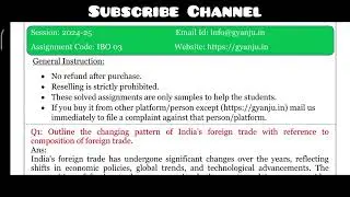 IGNOU IBO 03 Solved Assignment 2025 | IGNOU PGDIBO Solved Assignment 2025