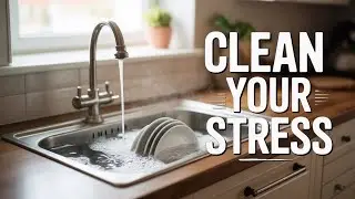 ASMR Washing dishes by Hand after Cooking all day ! Rubber gloves . Clean with me .