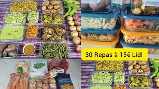 Budget-friendly batch-cooking meal prep at &euro;0.50 per person (Lidl version) / Eating for &euro;7.50 per...