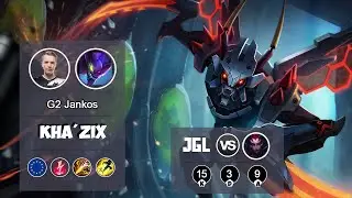 G2 JANKOS INSANE KHA'ZIX Jungle VS Elise | LOL | S9 EUW Challenger - Full Gameplay
