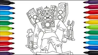 Skibidi Toilet - TITAN SPEAKERMAN BOSS Coloring Pages | How to Color Titan Speakerman | NCS  #444
