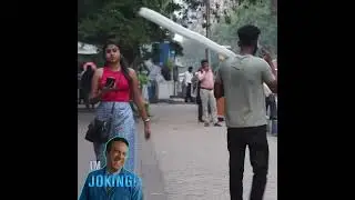 Foam Stick 🤣 Prank 🤣 on cute girls🥰 | Super Shocking #prank #popular #viral #viralvideo #cute