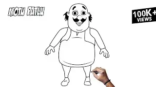 How To Draw Motu From Motu Patlu | Motu Drawing Step By Step Tutorial | Motu art | aaartworks