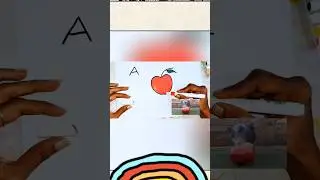 A for apple B for ball Colouring Drawing for Kids |  Coloring Pages | Learn Alphabet with Fun