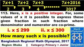 (Q.189) BDMO Question Solution Regional, 2017 || Number Theory || Primary + Junior