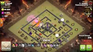 3 star war attack: th9 hphb with low heroes