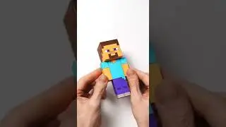 I am Steve papercraft! #shorts #minecraft #toonymoonyart #howtodraw #papercraft #artforkids #easy