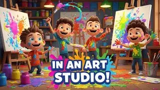 preschool art story | Fun 3D Animated Kids Creative Rhyme 🎨