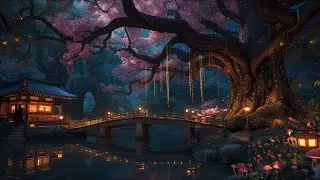 Japanese Enchanted Forest 🌸 8 Hours of Relaxing Water & Nature Sounds ✨ Sleep Ambience [4K]