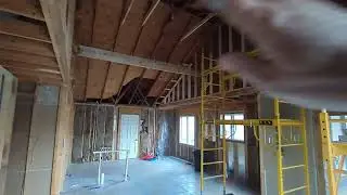Lake house walkthrough update 1-21-26 framing demo complete, starting to reinstall update utilities 