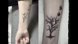 Cover up tattoo. Tree tattoo 