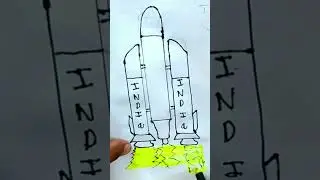 #rocket drawing #rocket viral drawing #shorts rocket drawing #simple drawing #school chandrayan