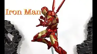 Kaiyodo Revoltech Amazing Yamaguchi Marvel BLEEDING EDGE ARMOR IRON MAN Action Figure Toy Review
