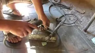 Fabricando trinco de portão 01