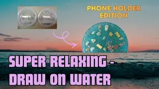 Relaxing Resin Art &ndash; Lucky Numbers & Sea Treasures Phone Holder