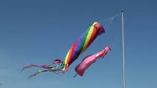 50 Ft spinning Windsock at Gift of Wings in Veterans Park, Milwaukee, WI