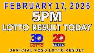 5pm Lotto Result Today Swertres Ez2 PCSO February 17 2026