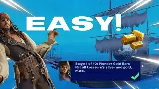 VERY EASY way to plunder gold bars Fortnite- jack sparrow quests