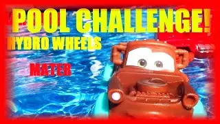 Pixar Cars Hydro Wheels Racers Mack, RED, Lightning, Mater и Rip Clutchgoneski в бассейне