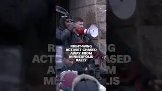 Right-wing activist Jake Lang chased away from Minneapolis rally