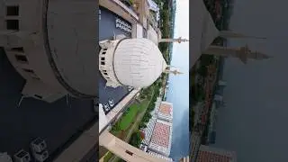 Flying above mosque