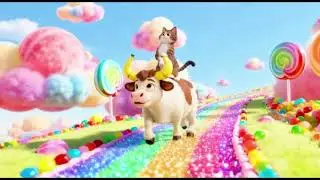 ✨ Bubblegum Balloon Ride | 牛與貓咪的糖果王國歷險 🌈 兒童卡通歌曲 | 克服恐懼 & 安全啟蒙 #NurseryRhyme #3DAnimation #KidsSong