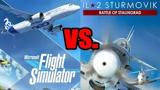 What's It Like Flying IL-2 Sturmovik BoS Bf 109 Vs MS Flight Simulator 2020 Spitfire, PC Comparison
