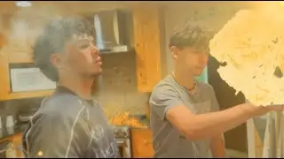 Colin and Robbie bake a chocolate cake - foods final 2025