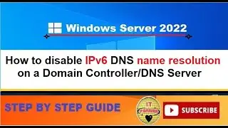 how to disable IPv6 DNS name resolution on a Domain Controllers or DNS server