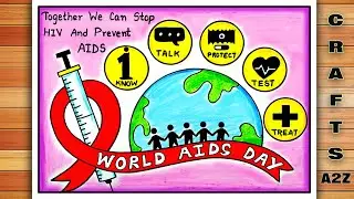 World Aids Day Drawing | World Aids Day Poster | Aids Awareness Poster | Aids Awareness Drawing