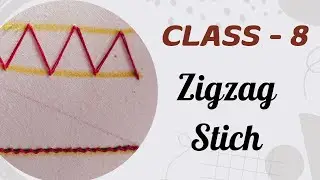 free aari online class -8.. zigzag stich... #aari #zigzag #stich #aariclassintamil #trending
