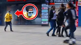 Scaring People Prank *BLIND FOLDED*