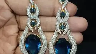 CZ LONG DIAMOND REPLICA EARRING