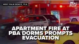 Fire crews extinguish apartment fire at PBA dorms, residents evacuated