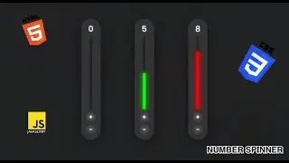 Animated Number Spinner using HTML CSS JavaScript
