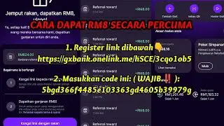 FREE RM8 CEPAT CLAIM SEBELUM TAMAT EVENT GX BANK