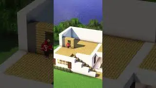 Minecraft Modern House 🏠 Easy tutorial to build the perfect survival house with your friends 💙