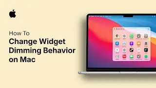 Как изменить поведение затемнения виджета на Mac