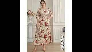Floral Dress Plus Size Vintage Maxi Dress Shopee