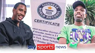 Matthew Akpan runs the record fastest marathon dressed as John Cena | World Autism Awareness Day