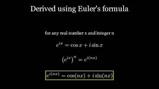 Proof of de Moivre&rsquo;s formula using Euler's equation