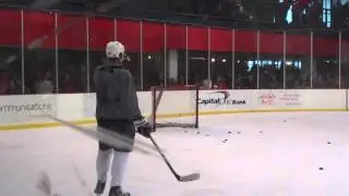 Troy Brouwer Messes with Alex Semin During Caps Practice