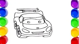 Learn Car painting and drawing|colors for toddlers|car coloring for toddlers|preschool learning